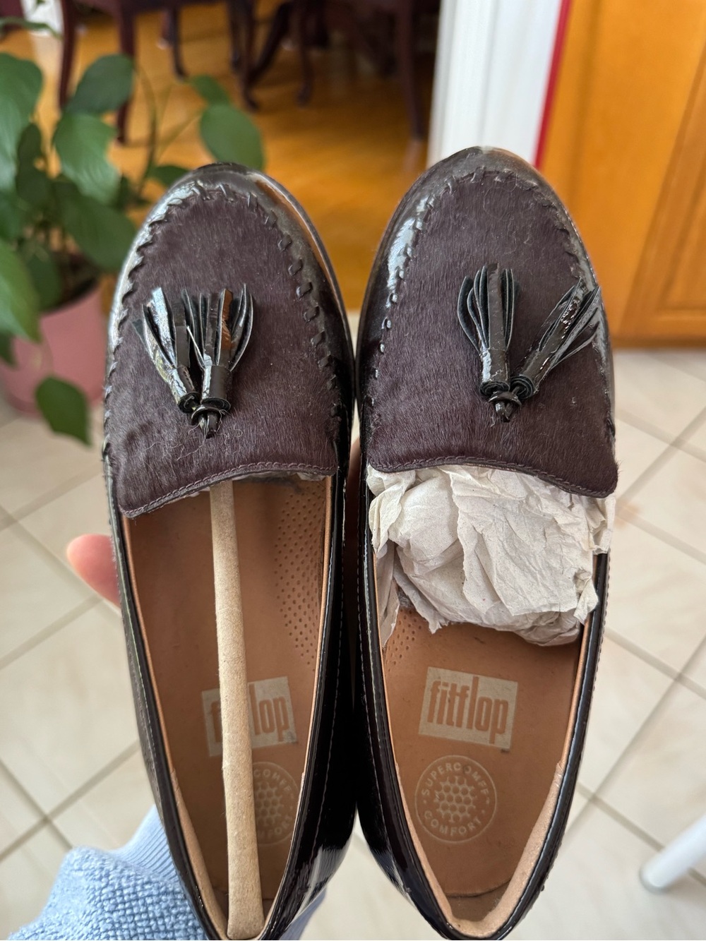 FitFlop burgundy Slip-On Loafers with Comfort Tech